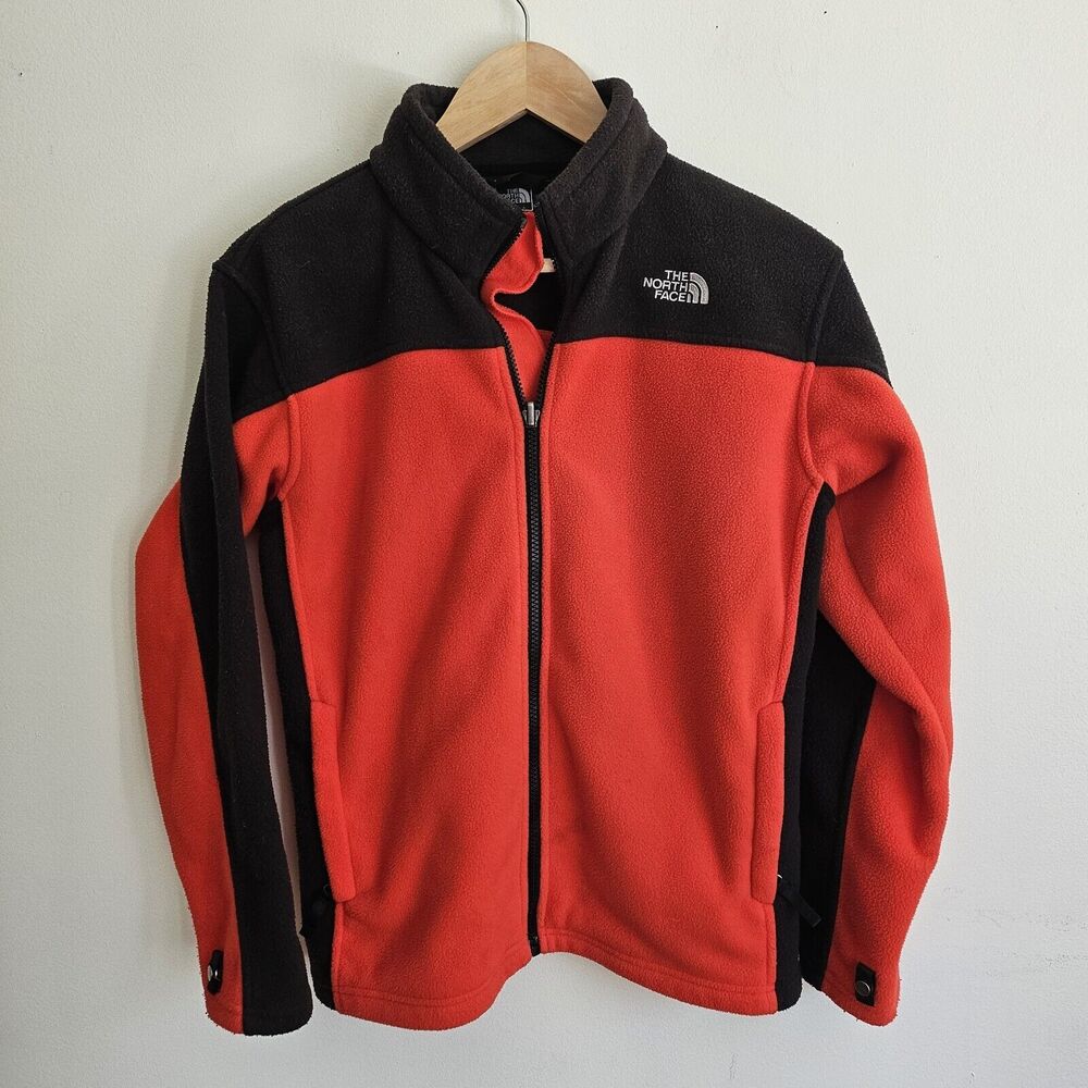 North Face Fleece Jacket - Red/Black - Youth L 14/16